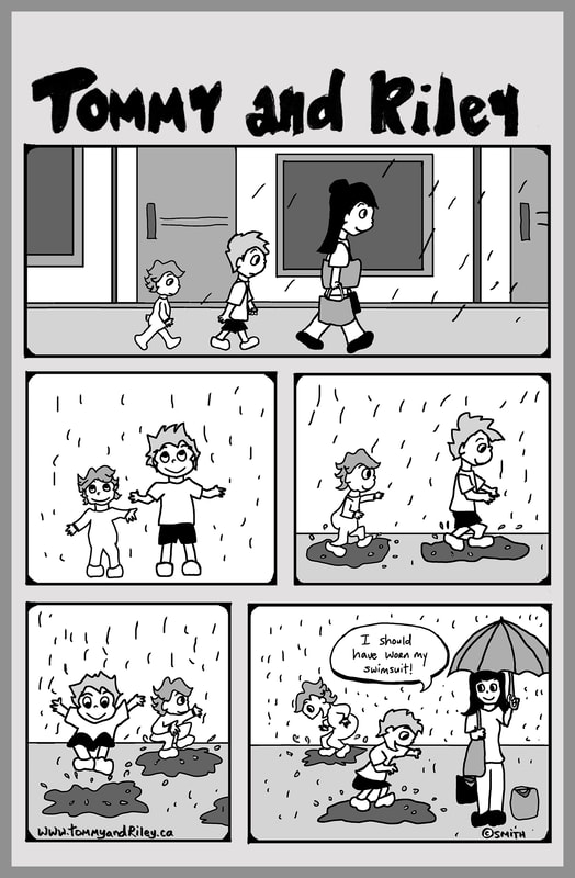 Tommy and Riley Comic: Puddle Jumping