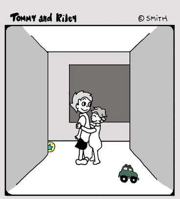 Tommy and Riley Cartoon: Riley loves his big brother