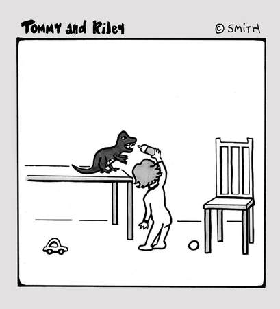 Tommy and Riley Cartoon: Riley Likes To Share