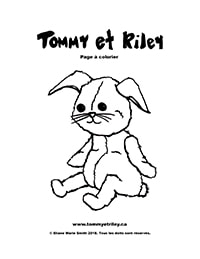 Tommy et Riley Page à colorier: lapin