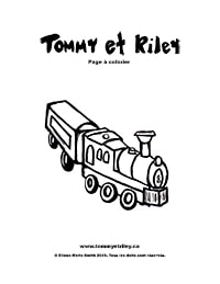 Tommy et Riley Page à colorier: train